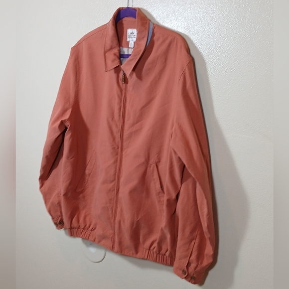 Peter Millar Mens Collared Harrington Microsuede Lined Bomber Golf Jacket size L - Picture 2 of 8